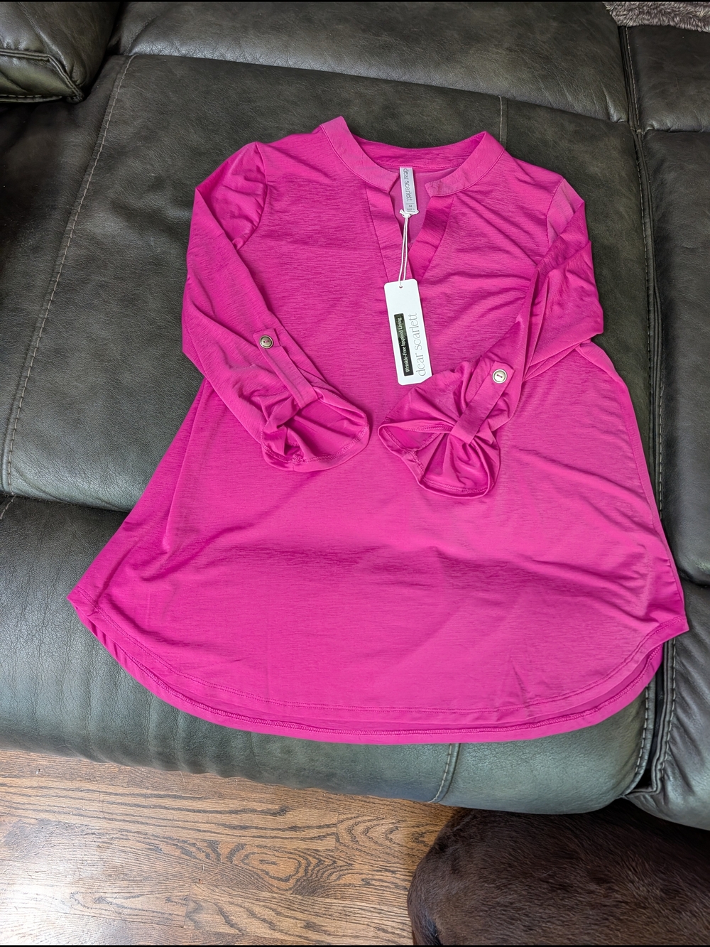 Women's Dear Scarlett Lizzie Top New With Tags Hot Pink